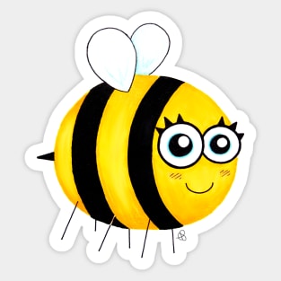 Cute Wholesome Bee - A Happy Bumblebee Sticker